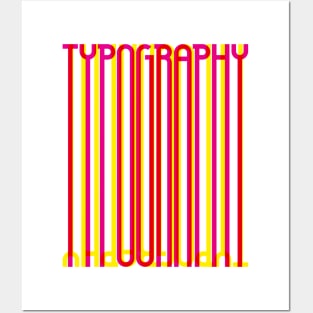 Tall Typography (Magenta Yellow Red) Posters and Art